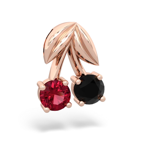lab ruby-onyx cherries pendant