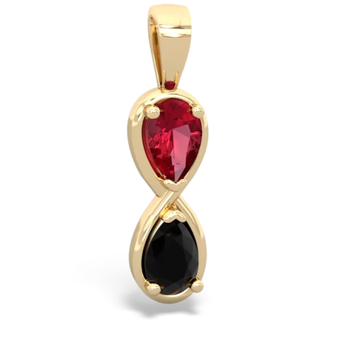 lab ruby-onyx infinity pendant