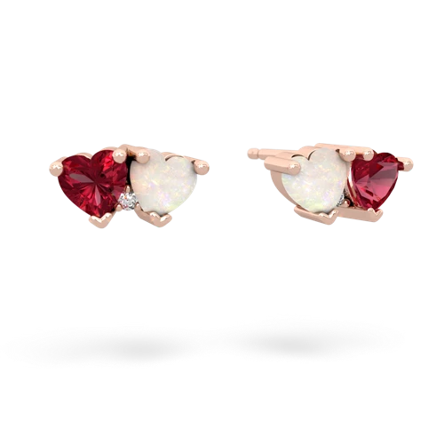 lab ruby-opal  earrings