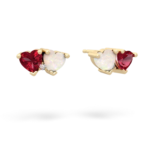 lab ruby-opal  earrings