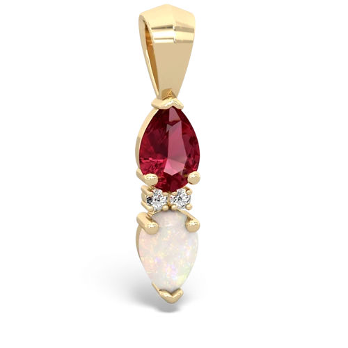 lab ruby-opal bowtie pendant
