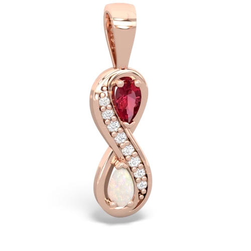 lab ruby-opal keepsake infinity pendant