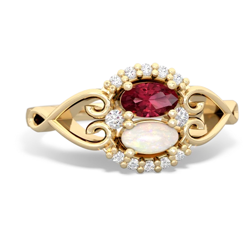 lab ruby-opal antique keepsake ring