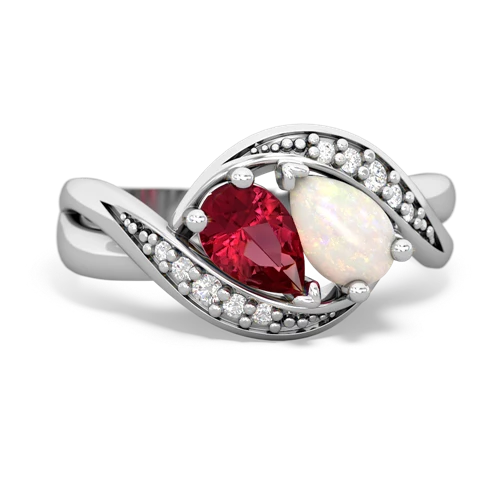 lab ruby-opal keepsake curls ring