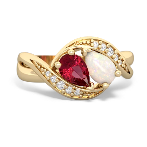 lab ruby-opal keepsake curls ring