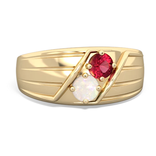 lab ruby-opal mens ring