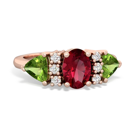 lab ruby-peridot timeless ring