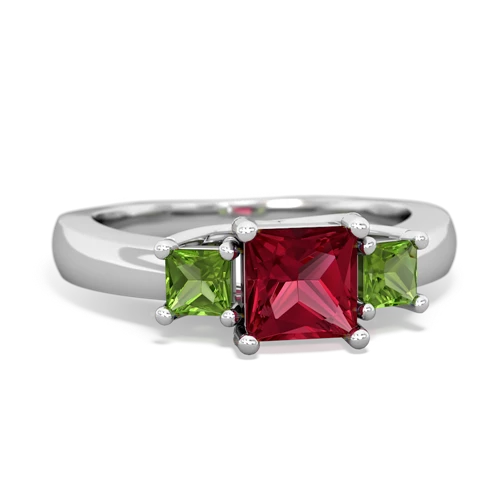 lab ruby-peridot timeless ring