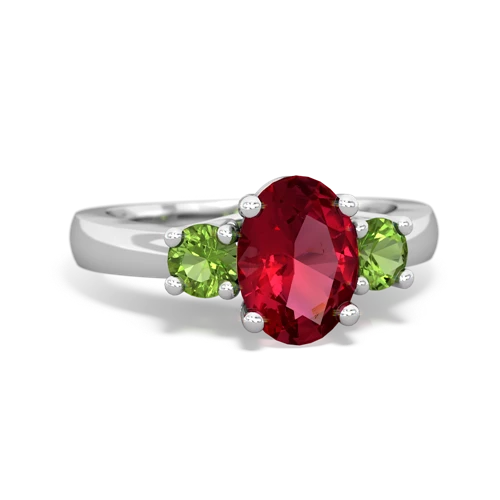 lab ruby-peridot timeless ring