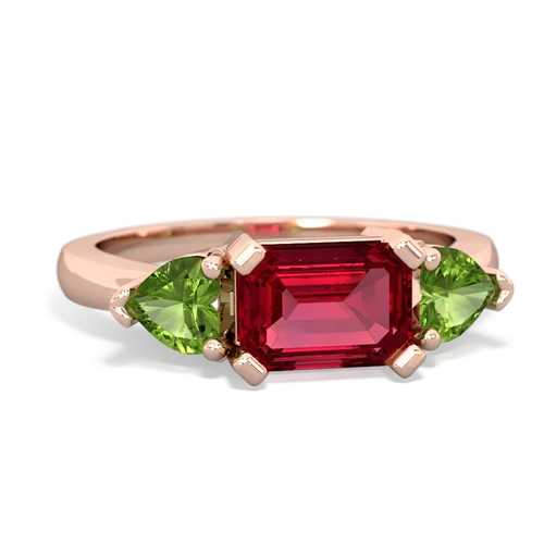 lab ruby-peridot timeless ring