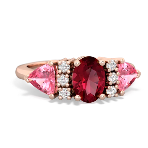 lab ruby-pink sapphire timeless ring