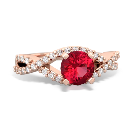 lab ruby engagement ring