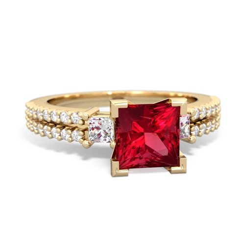 lab ruby engagement ring