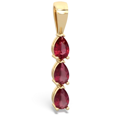 lab ruby-ruby three stone pendant