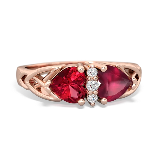 lab ruby-ruby celtic ring