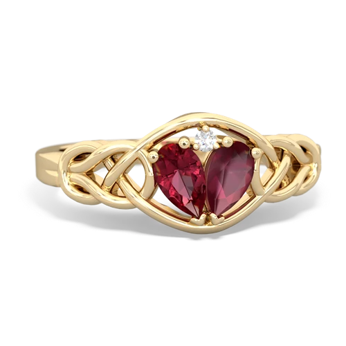 lab ruby-ruby celtic knot ring