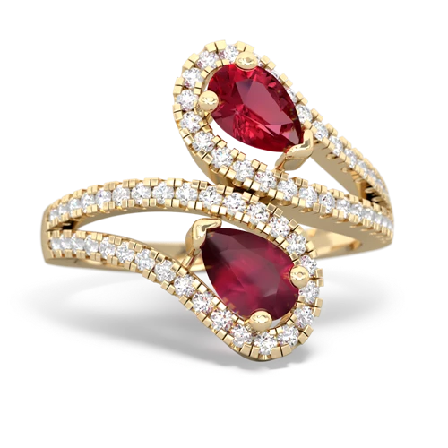 lab ruby-ruby pave swirls ring