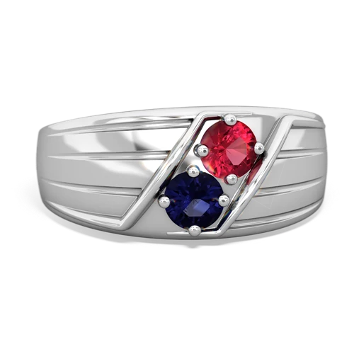 lab ruby-sapphire mens ring