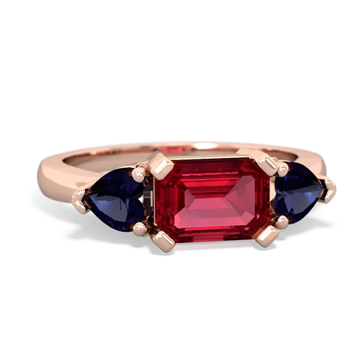 lab ruby-sapphire timeless ring