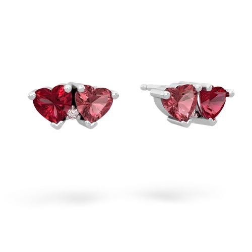 lab ruby-tourmaline  earrings