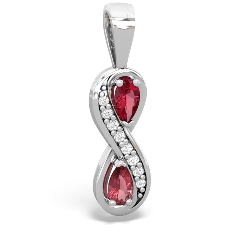 lab ruby-tourmaline keepsake infinity pendant