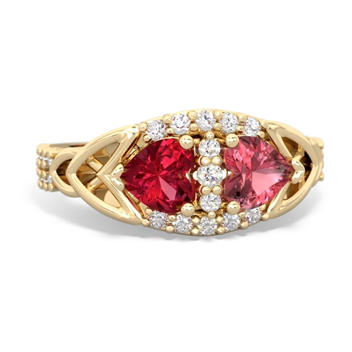 lab ruby-tourmaline keepsake engagement ring