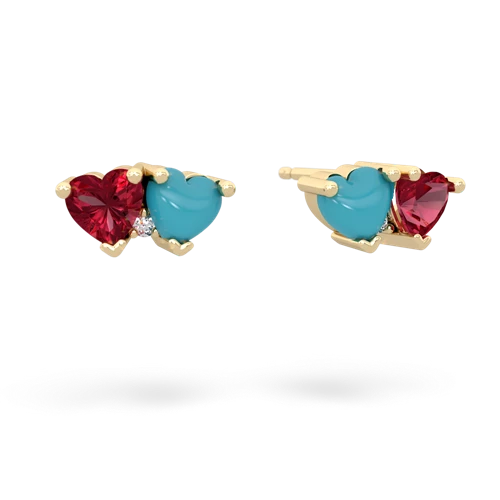 lab ruby-turquoise  earrings