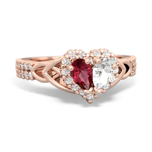 lab ruby-white topaz keepsake engagement ring