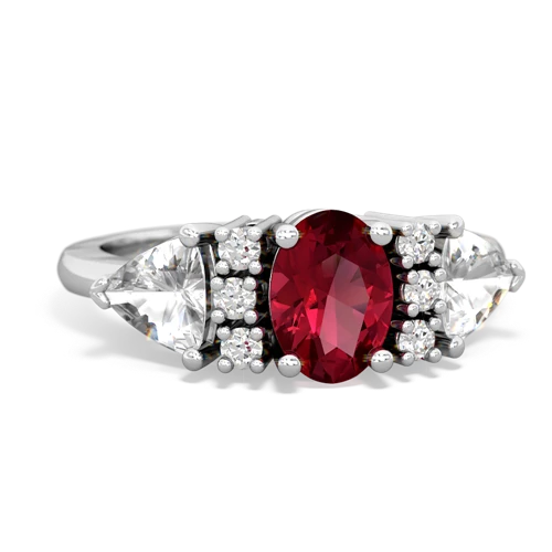 lab ruby-white topaz timeless ring