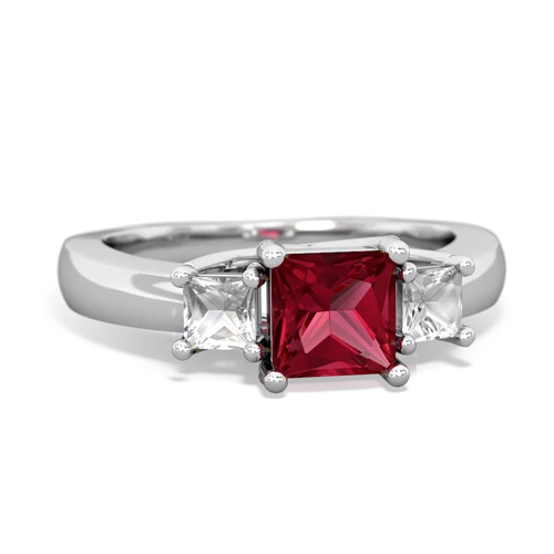 lab ruby-white topaz timeless ring