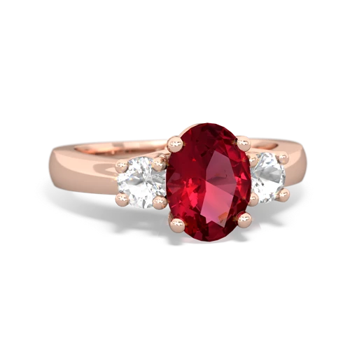 lab ruby-white topaz timeless ring