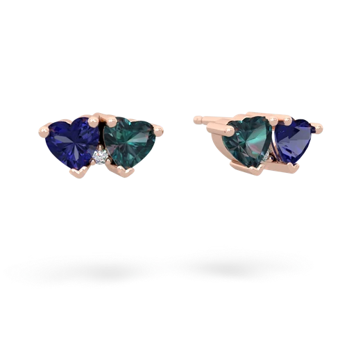 lab sapphire-alexandrite  earrings