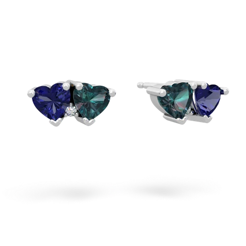 lab sapphire-alexandrite  earrings