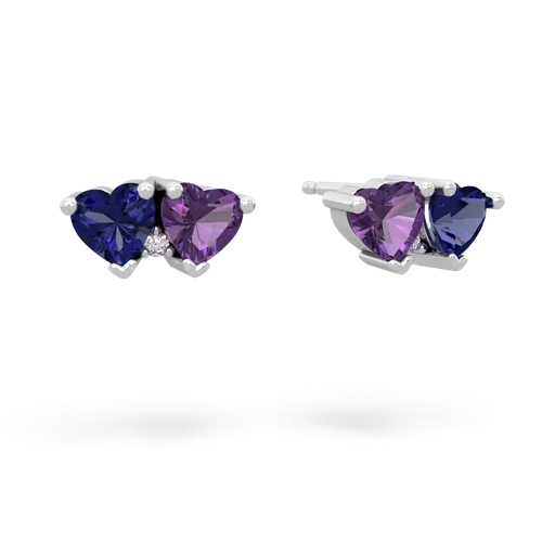 lab sapphire-amethyst  earrings