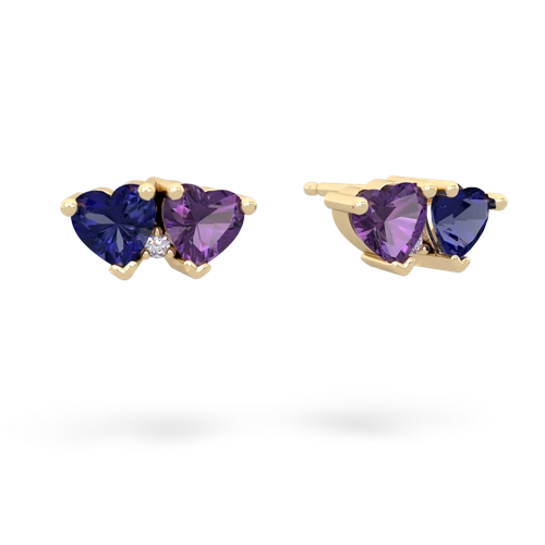 lab sapphire-amethyst  earrings