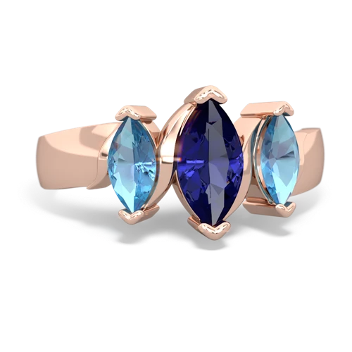 lab sapphire-blue topaz keepsake ring