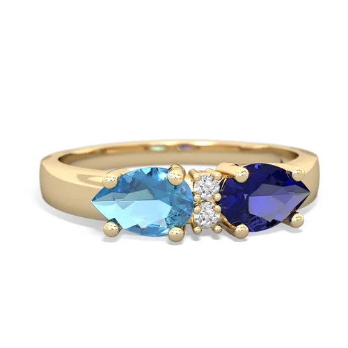 lab sapphire-blue topaz timeless ring