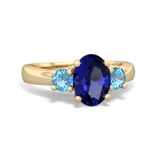 lab sapphire-blue topaz timeless ring