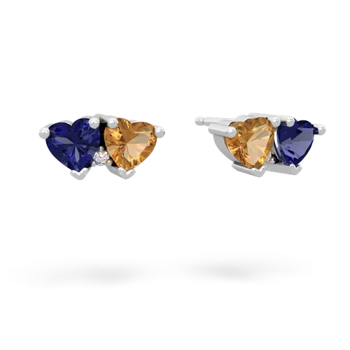 lab sapphire-citrine  earrings