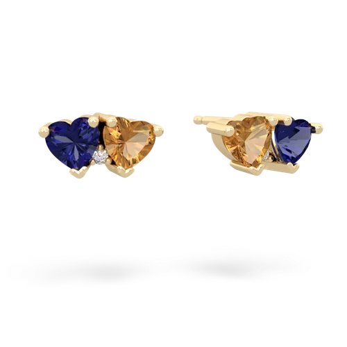 lab sapphire-citrine  earrings