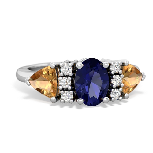 lab sapphire-citrine timeless ring