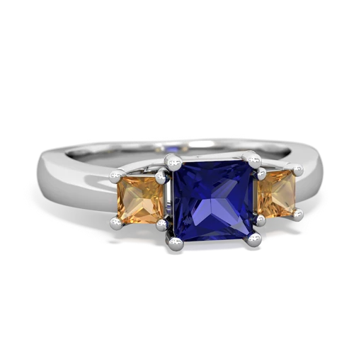 lab sapphire-citrine timeless ring