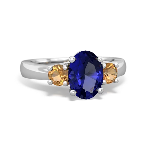 lab sapphire-citrine timeless ring