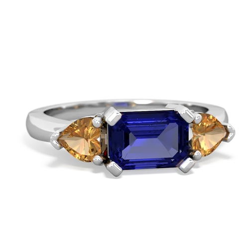 lab sapphire-citrine timeless ring