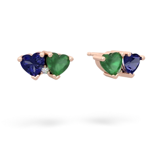 lab sapphire-emerald  earrings