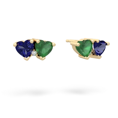 lab sapphire-emerald  earrings