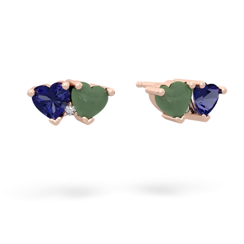 lab sapphire-jade  earrings