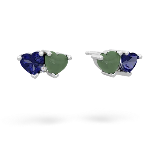 lab sapphire-jade  earrings