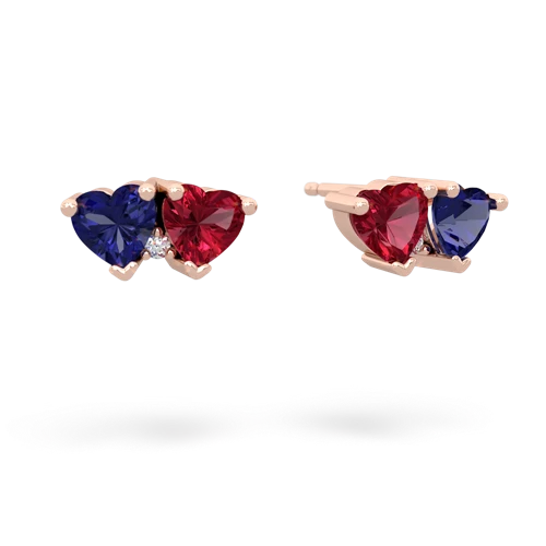 lab sapphire-lab ruby  earrings