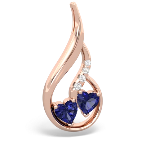 lab sapphire-lab sapphire keepsake swirl pendant